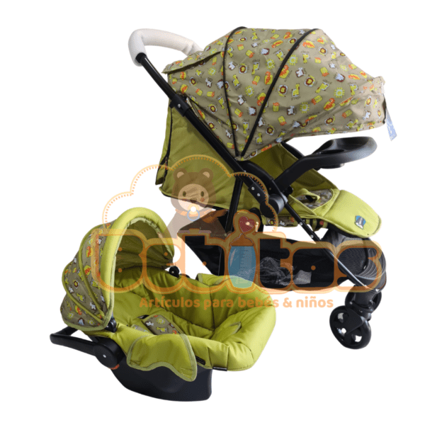 Coche con porta bebé y base para vehículo - Imagen 3