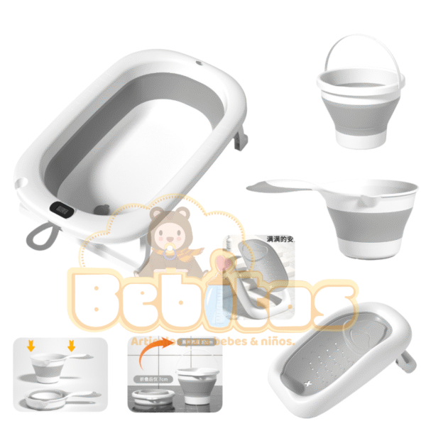 Bañera plegable con accesorios - Imagen 3