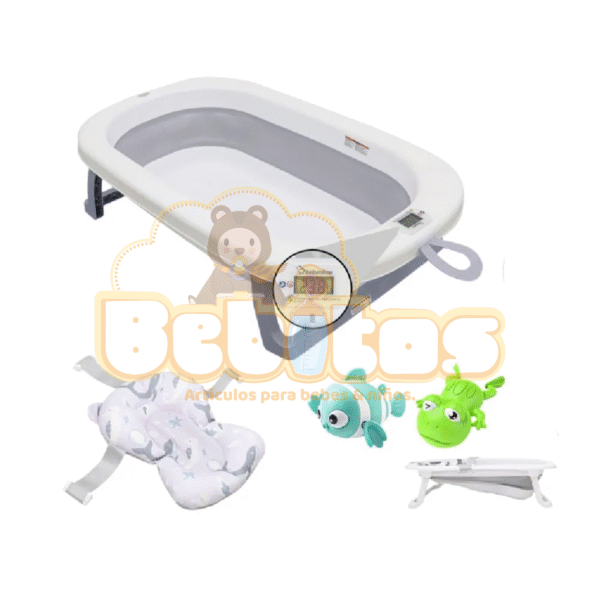 Bañera  plegable con juguetes de baño - Imagen 3