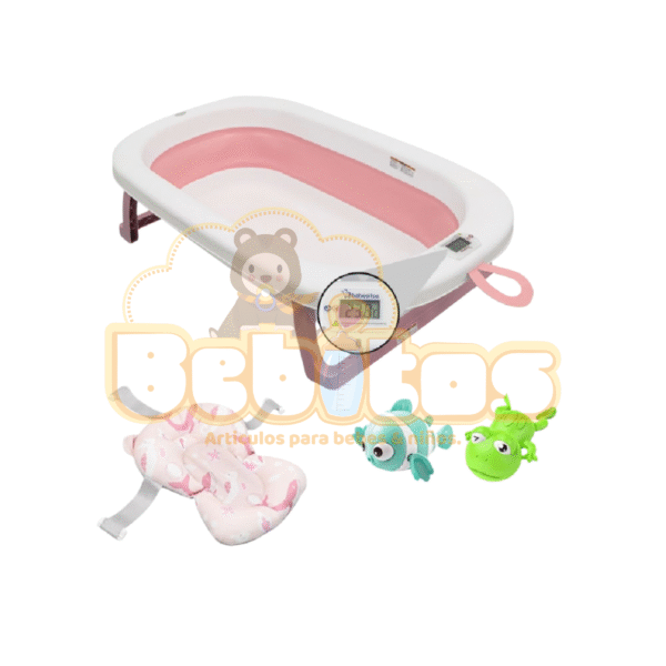 Bañera  plegable con juguetes de baño - Imagen 2