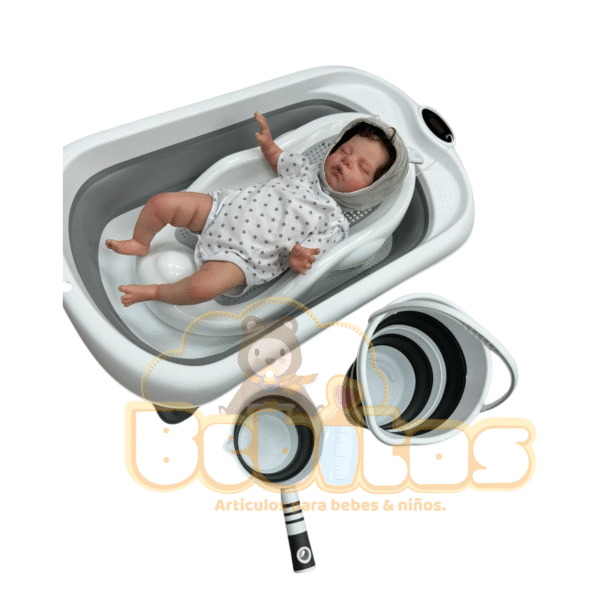 Bañera plegable con accesorios